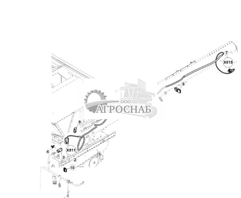 Жгут проводов выгрузного шнека, без стоп-сигнала - ST827721 852.jpg